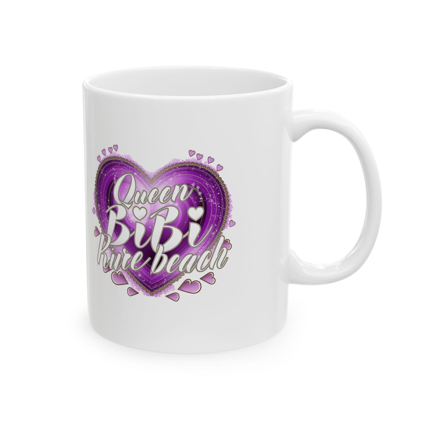 Queen Bibi Purple Heart - Ceramic Mug, (11oz, 15oz)