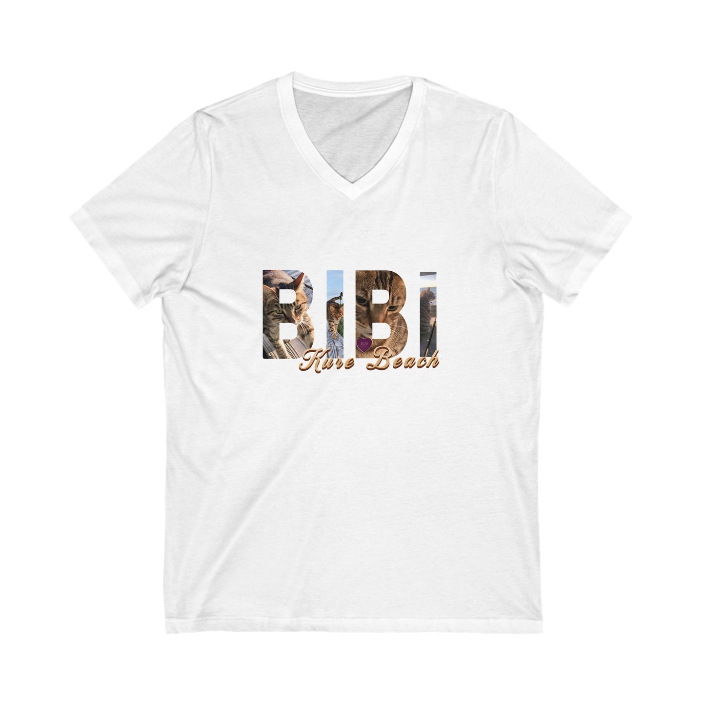 Bibi Letters - Women's Short Sleeve V-Neck Tee