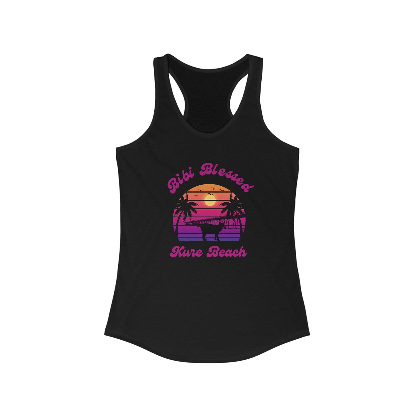 Bibi Blessed Sunrise Palms - Women's Ideal Racerback Tank