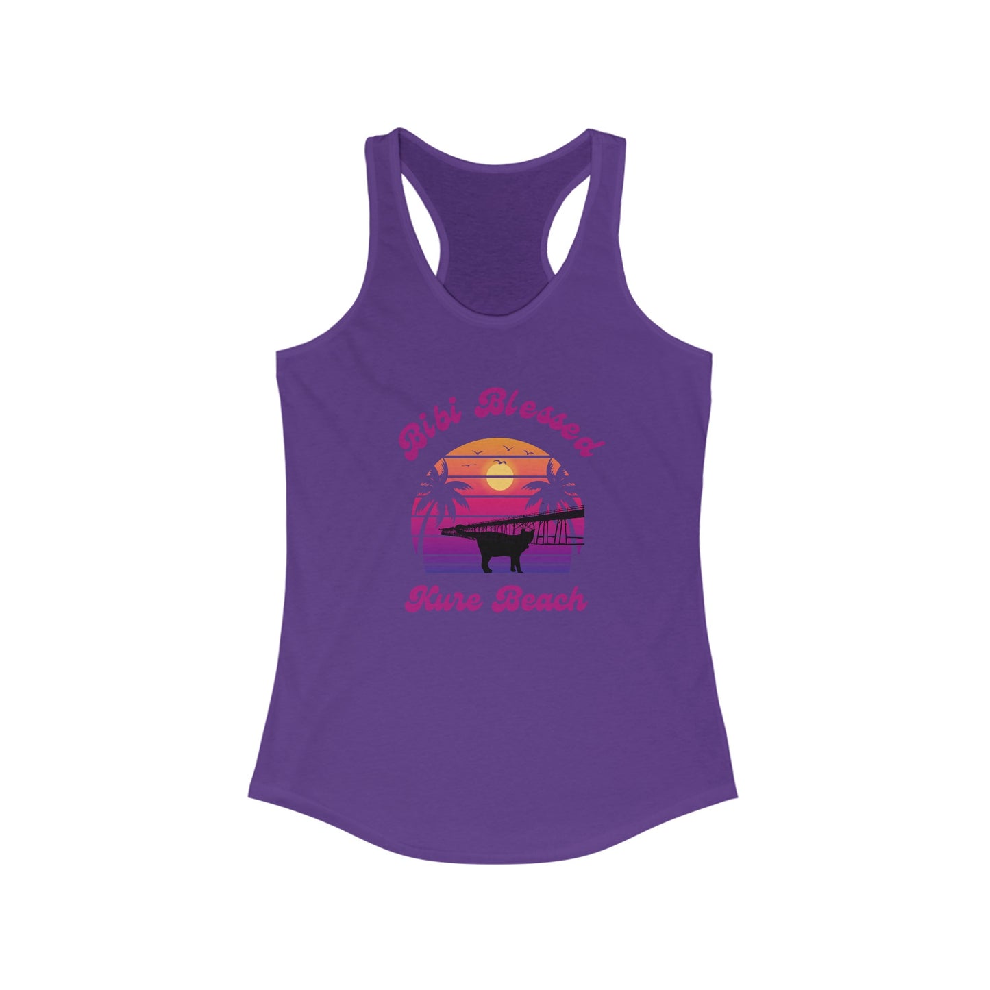 Bibi Blessed Sunrise Palms - Women's Ideal Racerback Tank