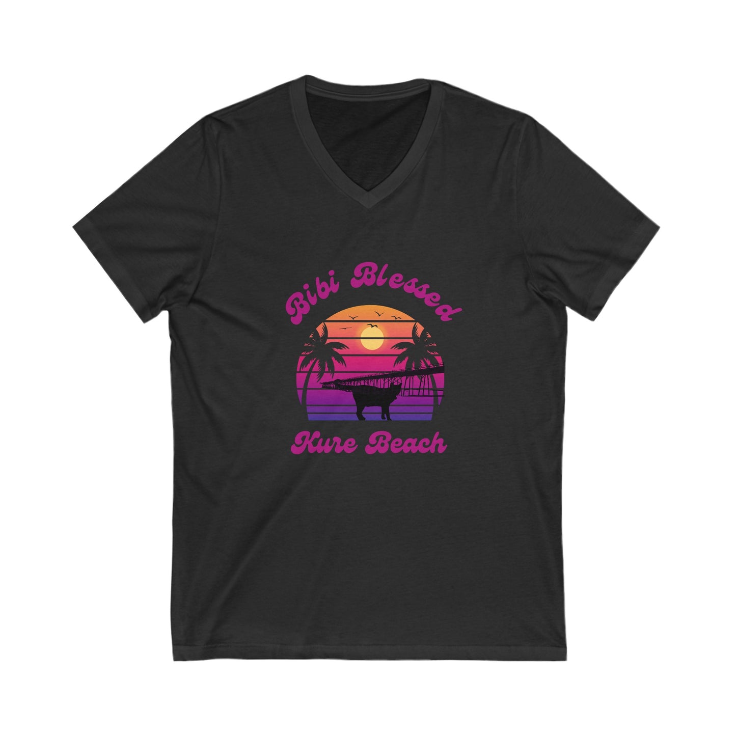 Bibi Blesses Ladies Short Sleeve V-Neck Tee