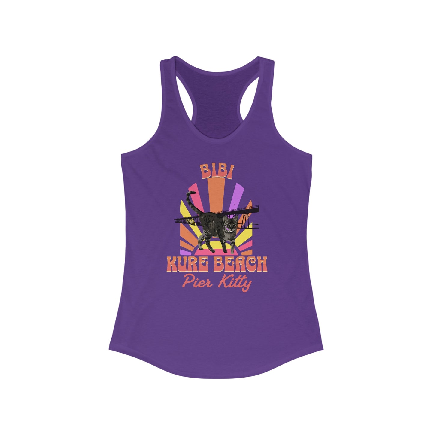 Bibi Sunburst Pier Kitty - Women's Ideal Racerback Tank