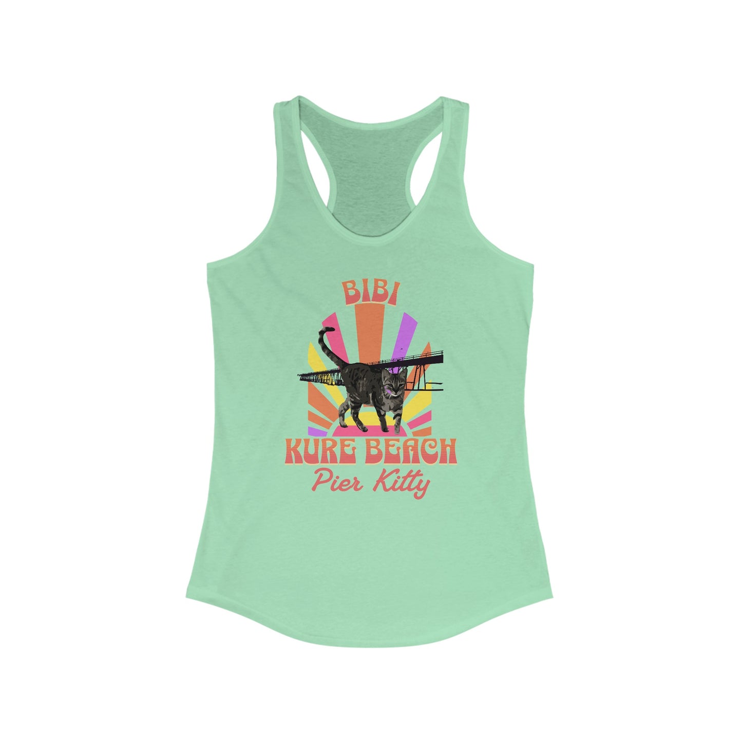 Bibi Sunburst Pier Kitty - Women's Ideal Racerback Tank