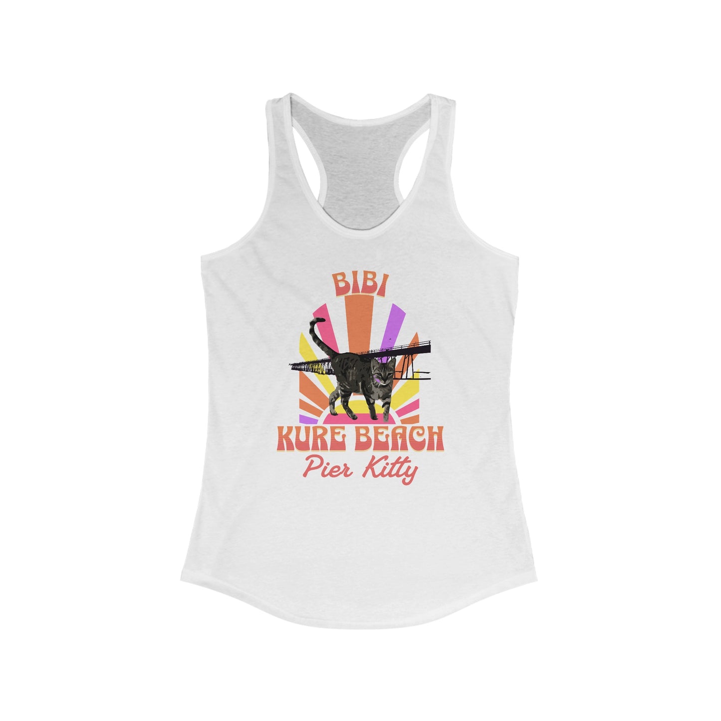 Bibi Sunburst Pier Kitty - Women's Ideal Racerback Tank