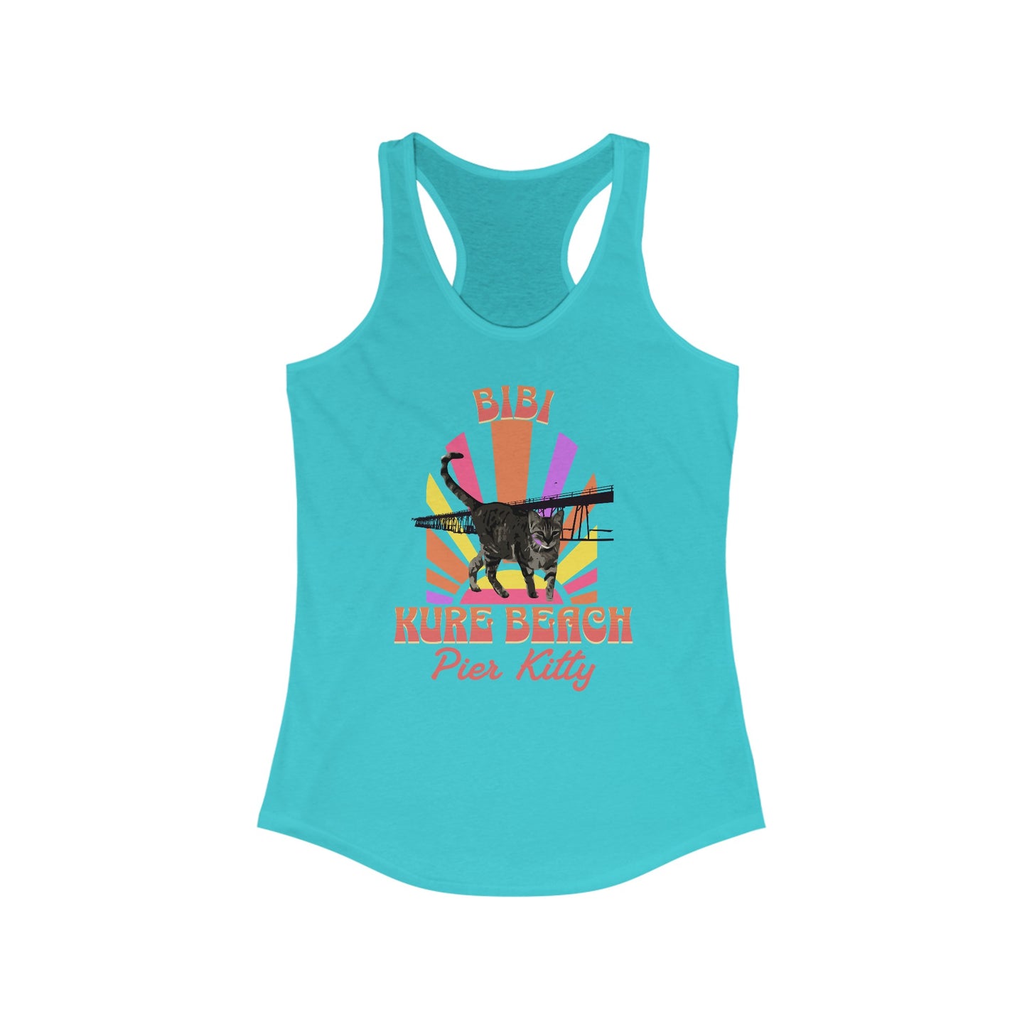 Bibi Sunburst Pier Kitty - Women's Ideal Racerback Tank