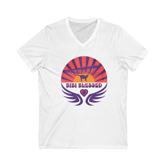 Bibi Blessed Ladies Short Sleeve V-Neck Tee