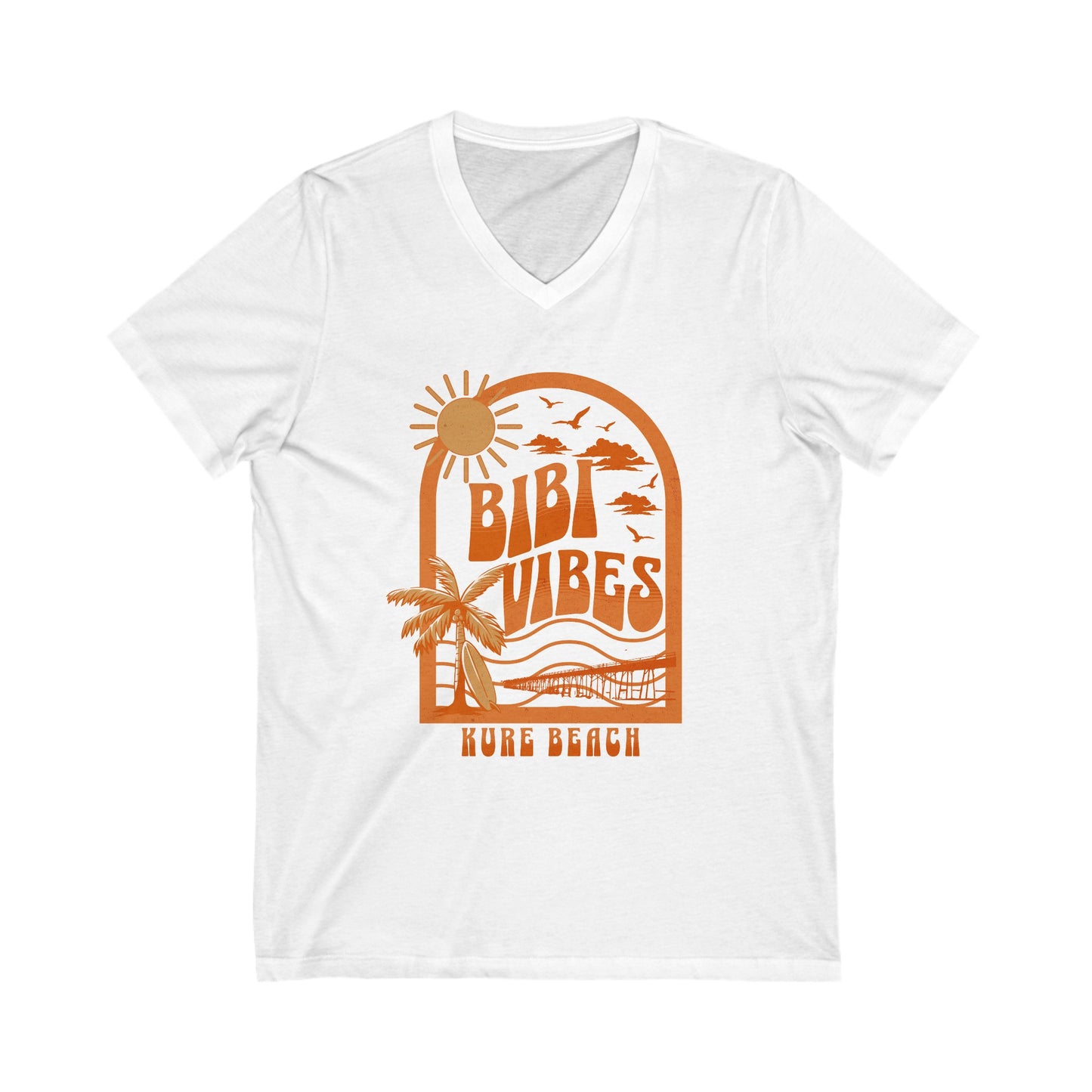 Bibi Vibes Ladies Short Sleeve V-Neck Tee