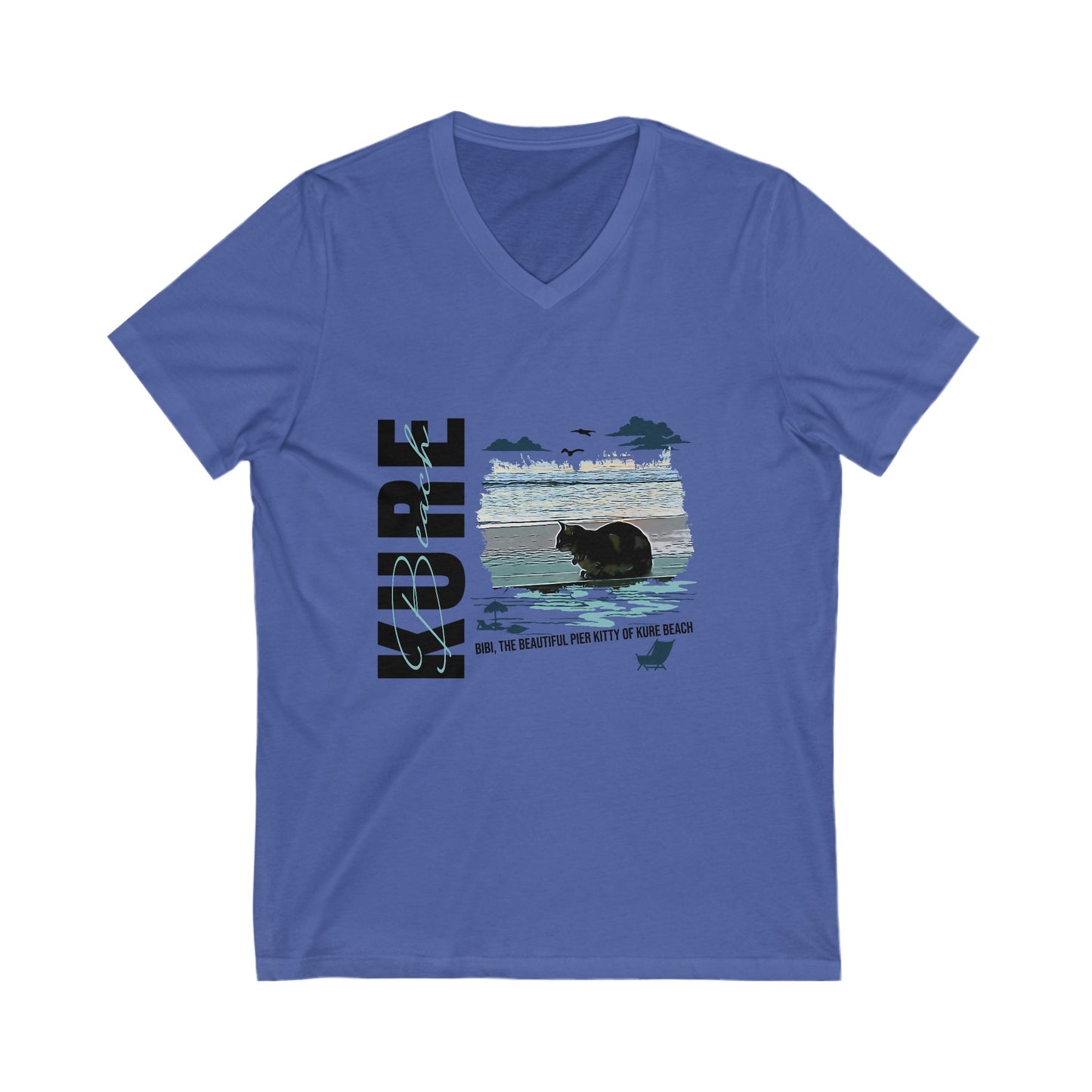 Bibi Kure Beach - Ladies Short Sleeve V-Neck Tee