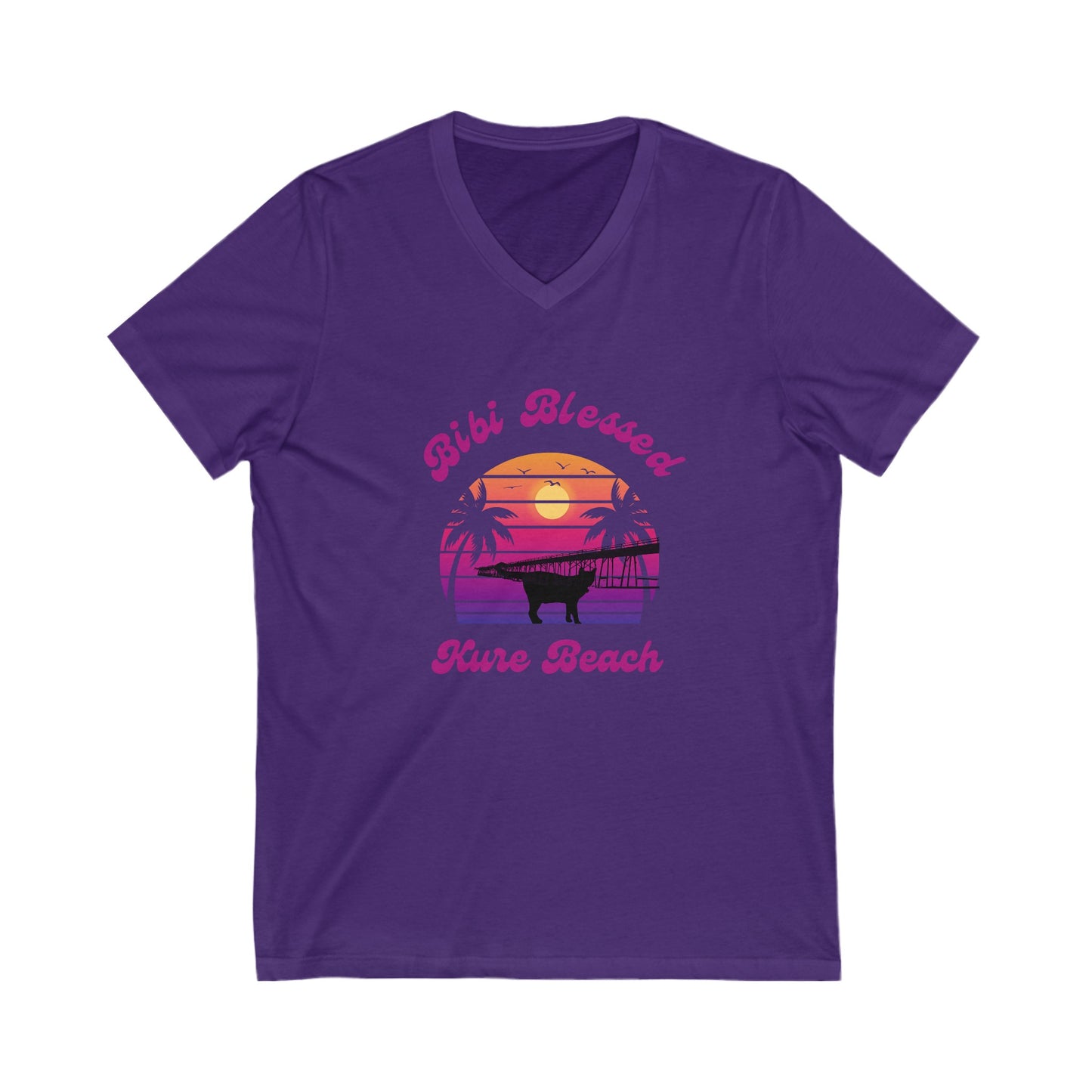 Bibi Blesses Ladies Short Sleeve V-Neck Tee