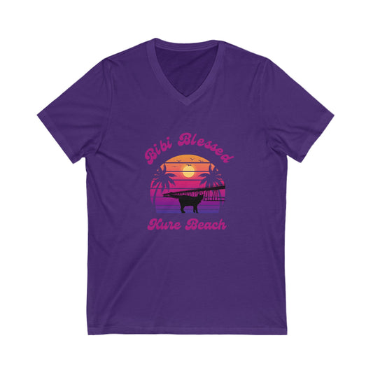 Bibi Blesses Ladies Short Sleeve V-Neck Tee