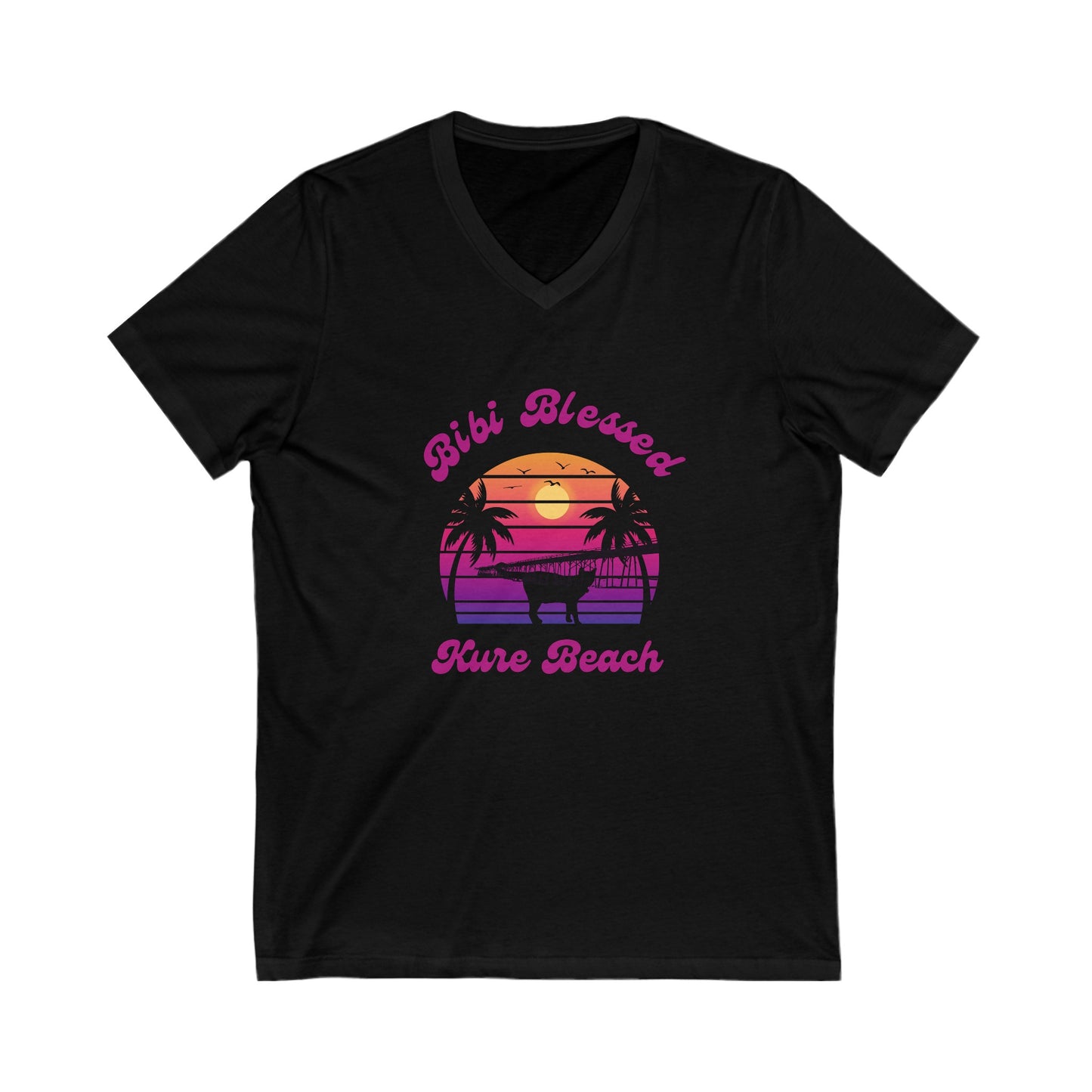 Bibi Blesses Ladies Short Sleeve V-Neck Tee