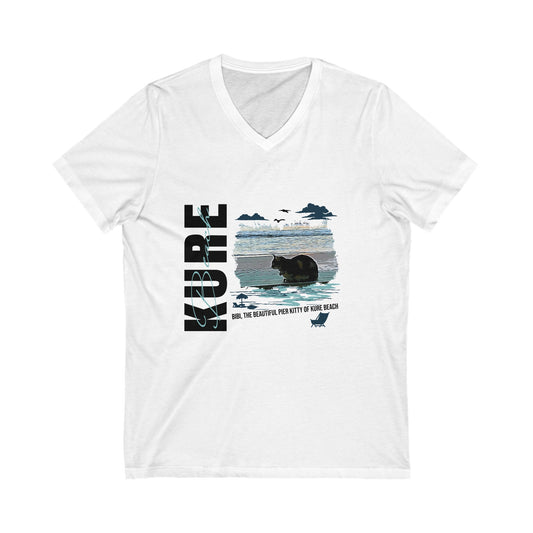 Bibi Kure Beach - Ladies Short Sleeve V-Neck Tee